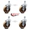 Service Caster 4 Inch High Temp Phenolic Wheel Swivel 1/2 Inch Threaded Stem Caster Set SCC SCC-TS20S414-PHSHT-121315-4 - alternate 5